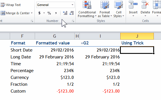 Excel Tips - Trick of referencing a cell without its format1.gif