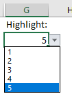 Excel Tips - Highlight Top X with drop down 9